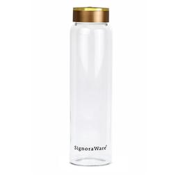 Asian Mattel Finish Stainless Steel Water Bottle 1000ml & SignoraWare Claro Pro Glass Bottle,750 ml
