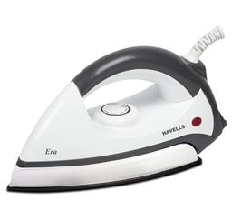 Havells Plastic Era 1000-Watt Dry Iron (Grey/White), 1100 Watts,