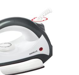 Havells Plastic Era 1000-Watt Dry Iron (Grey/White), 1100 Watts,