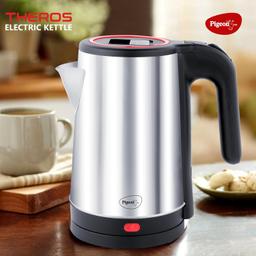 Pigeon by Stovekraft Theros Electric Kettle with Stainless Steel Body, 1.7 litre, used for boiling Water, making tea and coffee, instant noodles, soup etc. (Silver)
