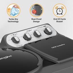 Whirlpool 8.5 kg 5 Star Semi-Automatic Top Loading Washing Machine (ACE DRY 8.5 Kg, GREY DAZZLE ,2x Drying Power)