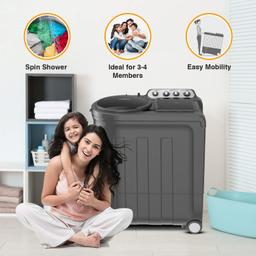 Whirlpool 8.5 kg 5 Star Semi-Automatic Top Loading Washing Machine (ACE DRY 8.5 Kg, GREY DAZZLE ,2x Drying Power)