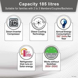 LG 185 L 4 Star Inverter Direct-Cool Single Door Refrigerator (GL-D199OSEY, Scarlet Euphoria, Base stand with drawer)