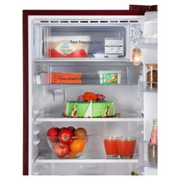LG 185 L 4 Star Inverter Direct-Cool Single Door Refrigerator (GL-D199OSEY, Scarlet Euphoria, Base stand with drawer)