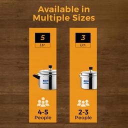 KENT Triply Pressure Cooker Outer Lid 3 Litre | Heavy Encapsulated Bottom | Injection Moduled Handle For Durability | Lead Free Safety Valve | Induction Friendly | Silver