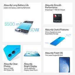 OnePlus Nord CE4 Lite 5G (Super Silver, 8GB RAM, 256GB Storage)