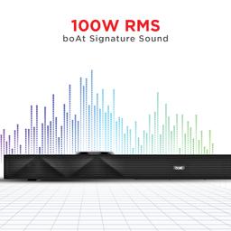 boAt Aavante Bar Octave 100 W Bluetooth Soundbar (Pitch Black, 2.0 Channel) + Card