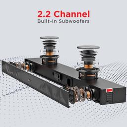 boAt Aavante Bar Octave 100 W Bluetooth Soundbar (Pitch Black, 2.0 Channel) + Card