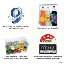 Whirlpool 184 L 4 Star Inverter Direct-Cool Single Door Refrigerator (205 WDE PRM 4S Inv WINE RADIANCE-Z, 2023 Model)