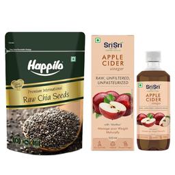 Sri Sri TATTVA shuddhta ka naam Apple Cider 500Ml with Happilo Raw Chia Seeds 250 g