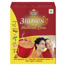 RED LABEL Brooke Bond 3 Roses Natural Care Tea, with 5 Ayurvedic Ingredients, 100 g