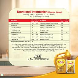 Saffola Gold Refined Cooking oil | Blended of Rice Bran & Sunflower oil | 5 Litre Jar