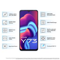 Vivo Y73 (Diamond Flare, 8GB RAM, 128GB Storage)