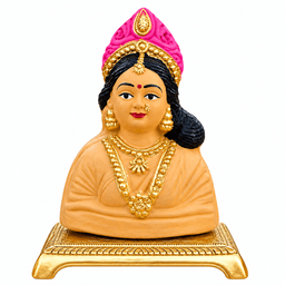 Eco Friendly Clay Gowri Idol for Ganesh Chaturthi (Mud Color,Medium )