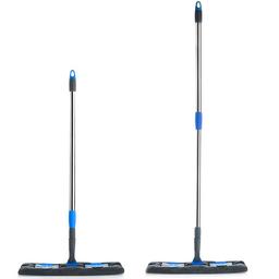 Signoraware Height Adjustable mop Wet and Dry Cleaning Flat Microfiber Floor Cleaning Mop with Telescopic Stainless Steel Long Adjustable Handle Dry Mop, Set of 2, Multicolour