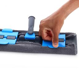 Signoraware Height Adjustable mop Wet and Dry Cleaning Flat Microfiber Floor Cleaning Mop with Telescopic Stainless Steel Long Adjustable Handle Dry Mop, Set of 2, Multicolour