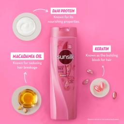 Sunsilk Lusciously Thick & Long Shampoo 650 ml, With Keratin, Yoghut Protein and Macadamia Oil - Thickening Shampoo for Fuller Hair