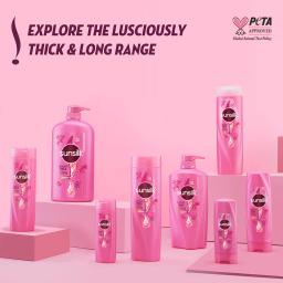 Sunsilk Lusciously Thick & Long Shampoo 650 ml, With Keratin, Yoghut Protein and Macadamia Oil - Thickening Shampoo for Fuller Hair