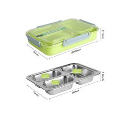 SmartQuick Present Lunch Box For Office, School | Ideal For 12+Year Teenagers | 1200Ml (3 Compartment, Stainless Steel, Multi Colors), 1.2 Liter