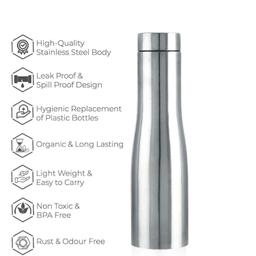 Lenovo Laptop Backpack- 32.50 cm, Black & Asian Mattel Finish Stainless Steel Water Bottle 1000ml with SignoraWare Claro Pro Glass Bottle,750 ml (Pack Combo)