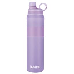 Borosil Hydra Thirst Burst Lavender 800 ml Stainless Steel Water Bottle | Double Wall Vacuum Insulated Flask | 12 Hours Hot & Cold | Ideal for Personal & Corporate Gifting