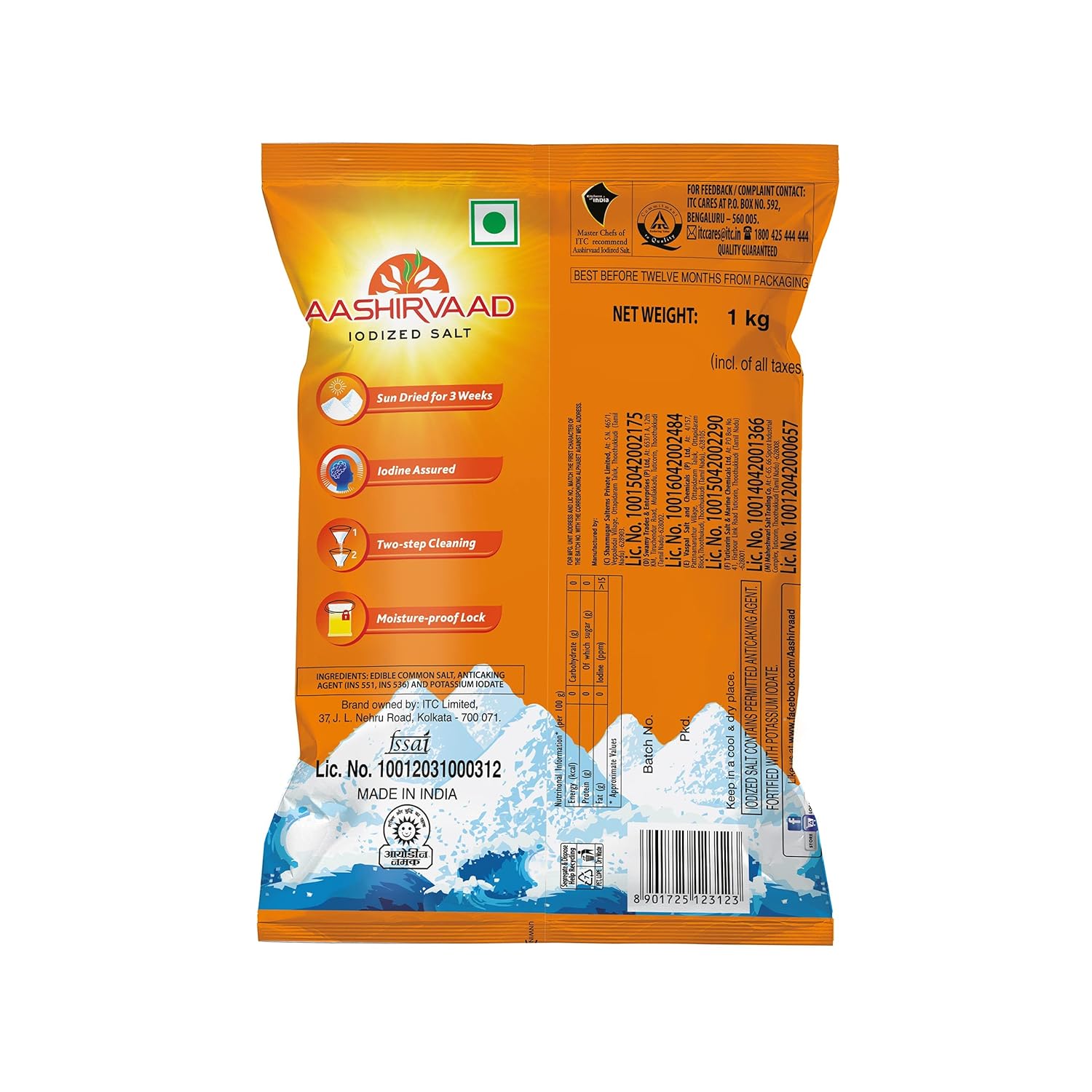 Aashirvad Salt 1Kg - VRM SHOPPE